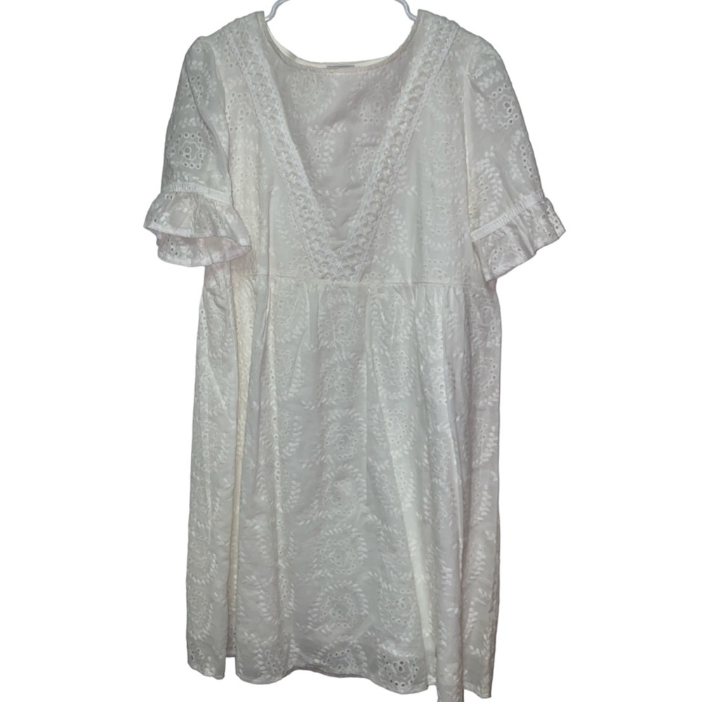 White Lace Embroidered Dress | Solution
